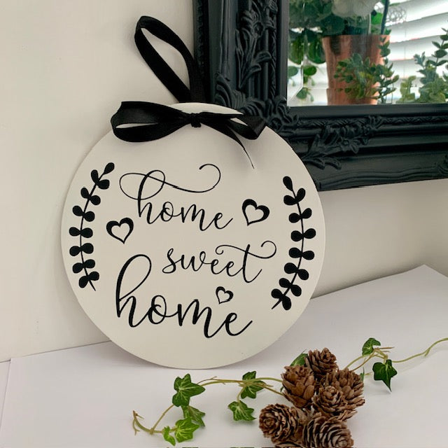 Lush Decor Home Sweet Home リース シャワーカーテン 72インチ x 72インチ レッド＆リネン並行輸入 GraceView Home Sweet Home Sign Wall Decor - 42\"X15\" Framed Above Bed Canvas  for Aesthetic and Minimalist Decor (Black)