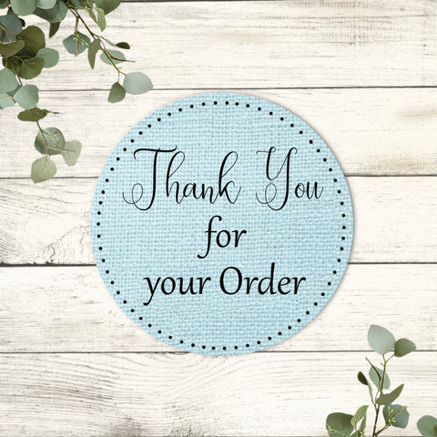 Thank you for your order | Round 37mm Stickers | 2 x A4 | 70 stickers