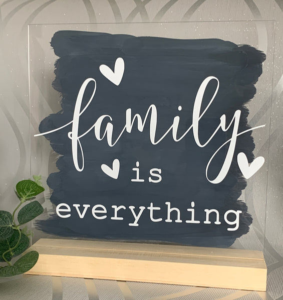 family is everything home decoration acrylic sign