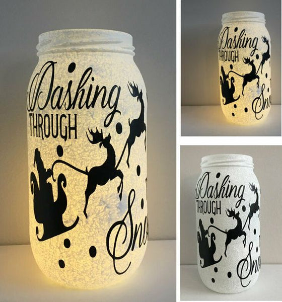 Christmas Sticker | Dashing through the snow | Jar Label Bottle Label | Christmas Decorations