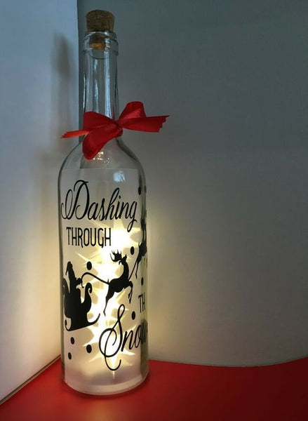 Christmas Sticker | Dashing through the snow | Jar Label Bottle Label | Christmas Decorations