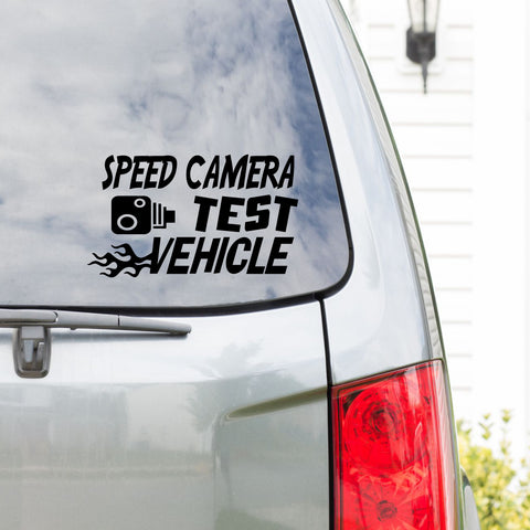 Speed Camera Test Vehicle | Car Stickers | Die Cut Vinyl Stickers