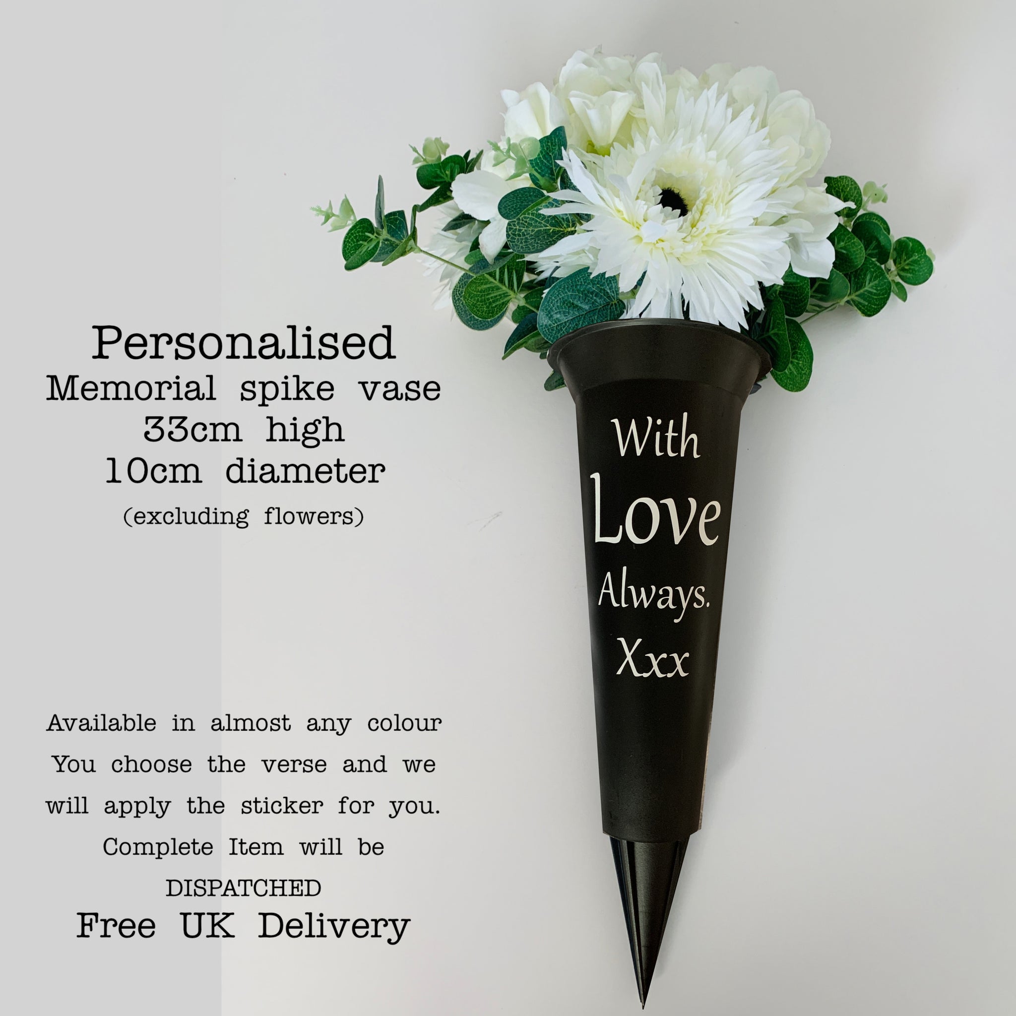Grave Marker & Decoration | Grave Flower Pots | Personalised Graveside Pot | Funerals/Bereaved | With Love Always Xxx