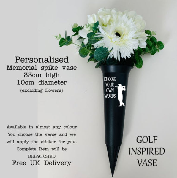 Personalised Flower Vase Memorial Grave Flower Pots Personalised Graveside Pot Funerals/Bereaved