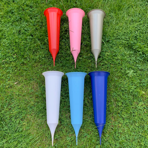 Personalised Memorial Vase | Grave/Crem Vase/Flower Pot | Remembrance Vase | Grieving Gift | Spike Vase | Coloured spike Vase. Grave marker.