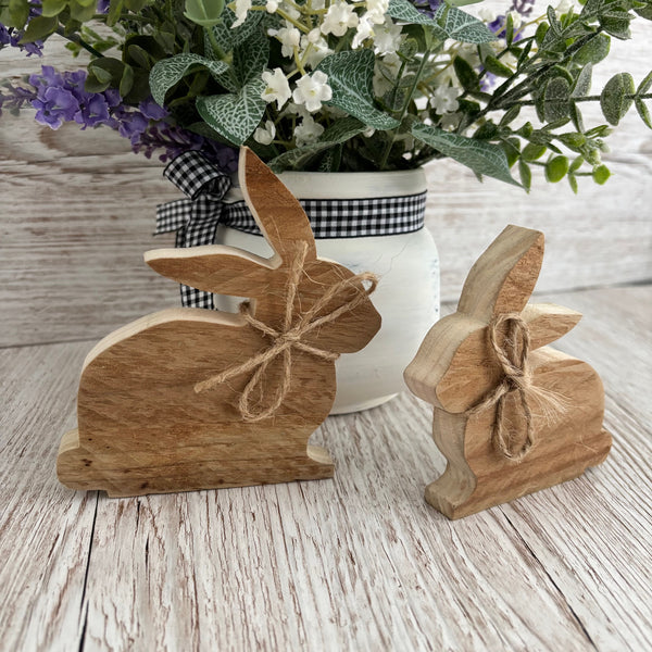 Chunky Wood Bunny, Wooden Easter Bunnies, Rustic Farmhouse Decor, Tier Tray Shelf Sitters, Easter Spring Decor,  Wooden Signs, Handmade.