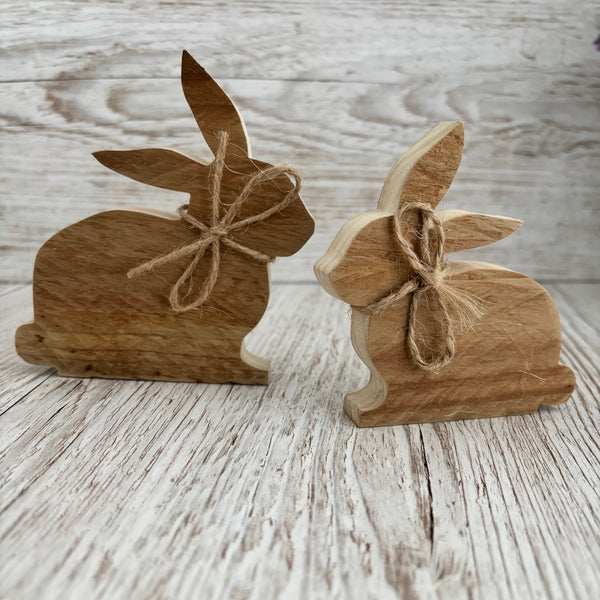 Chunky Wood Bunny, Wooden Easter Bunnies, Rustic Farmhouse Decor, Tier Tray Shelf Sitters, Easter Spring Decor,  Wooden Signs, Handmade.