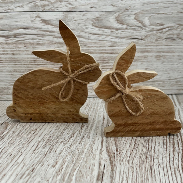 Chunky Wood Bunny, Wooden Easter Bunnies, Rustic Farmhouse Decor, Tier Tray Shelf Sitters, Easter Spring Decor,  Wooden Signs, Handmade.