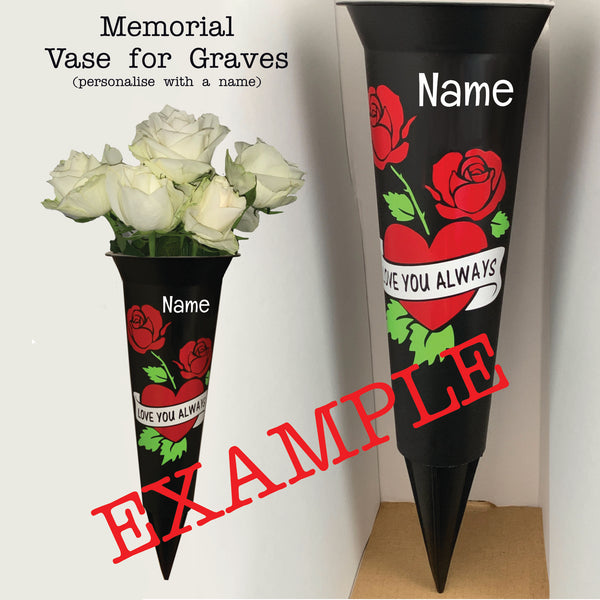 Grave Marker & Decoration | A Much Loved | Personalised Graveside Pot | Funerals/Bereaved