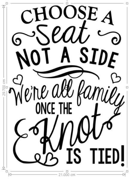 vinyl sticker for wedding signs