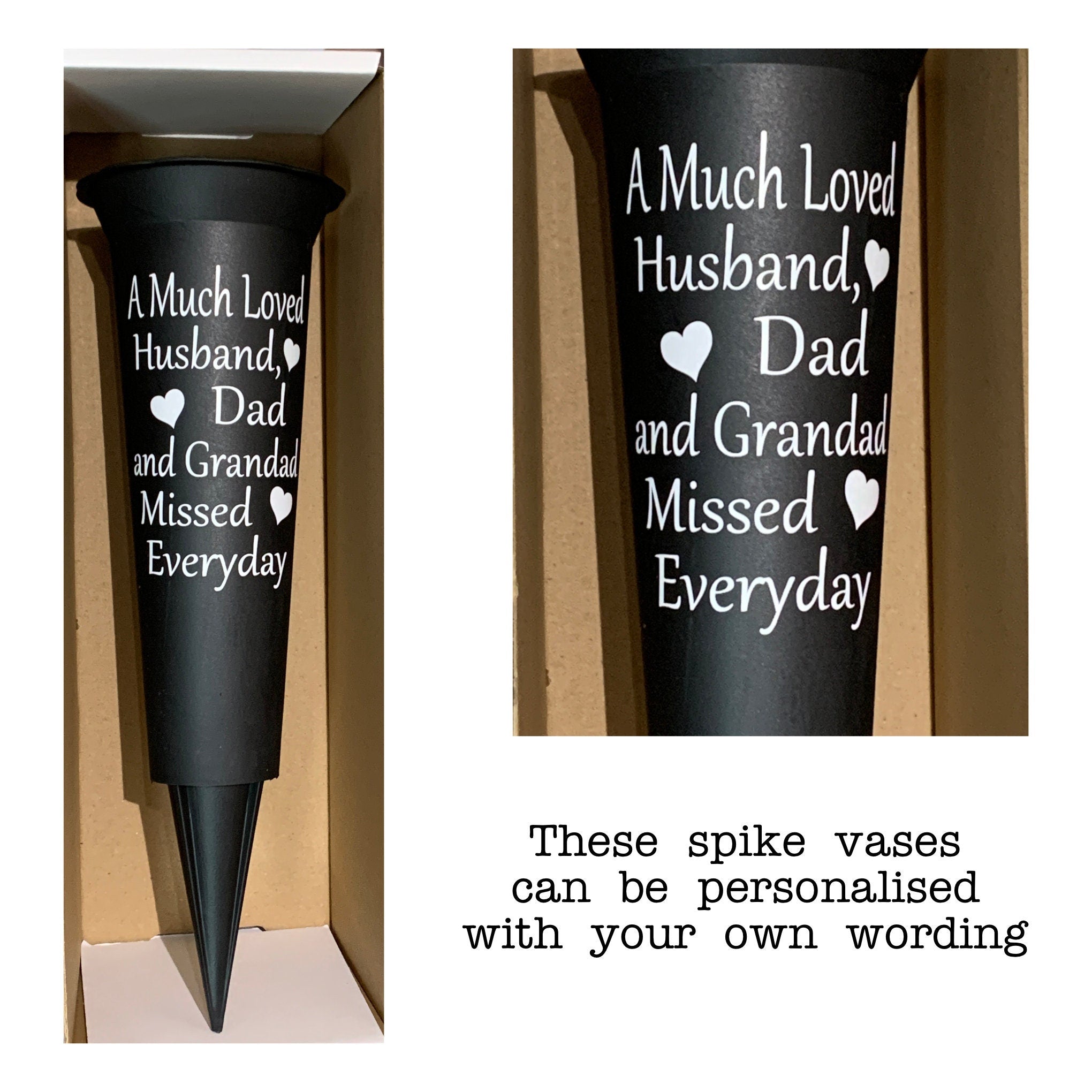 Grave Marker, Grave Decoration, Memorial Vase, Flower Pot | Remembrance Vase | Grave Vase Spike | Grave Flower Holder | Grave Ornaments.