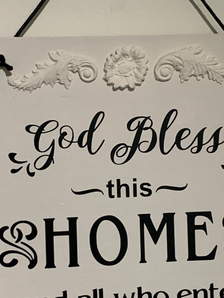 God Bless this home and all who enter, Home Decoration, Wall Hangings, Wooden Sign, Handmade Wooden Sign, Entrance hall Sign, Novelty Sign