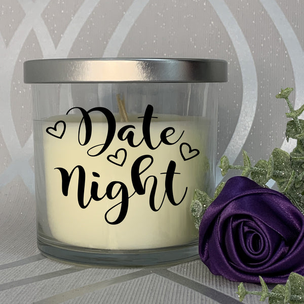 Vinyl sticker, Date Night Sticker | Die Cut Vinyl Sticker for Jar, Candle, Etc - STICKER ONLY table Decoration | Valentine's Day/Date night