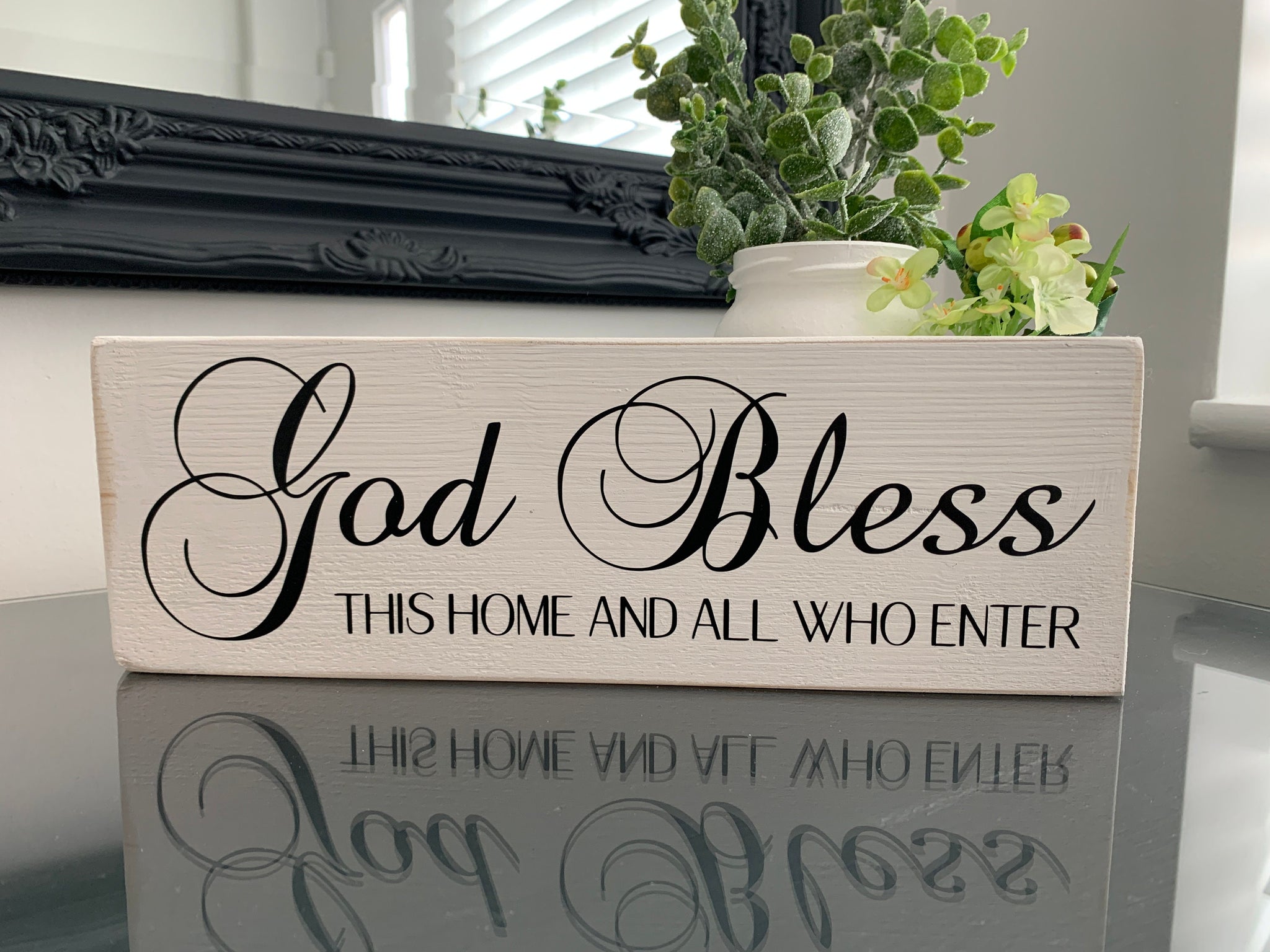 God bless this home and all who enter. Wooden sign. Home decor, Housewarming Gift,  Home decoration, New home gift, Christian Sign.