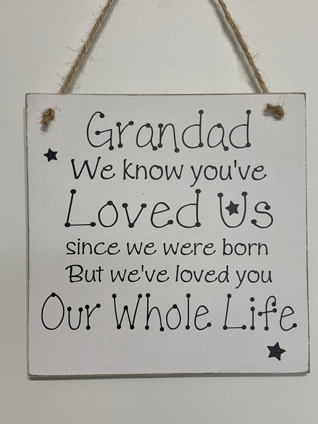 Grandad Gift, Grandad Birthday gift, Grandad Christmas Gift, Father's Day Gift for Grandad. Wall hanging. Wooden Sign, Home decor.