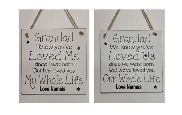 Grandad Gift, Grandad Birthday gift, Grandad Christmas Gift, Father's Day Gift for Grandad. Wall hanging. Wooden Sign, Home decor.