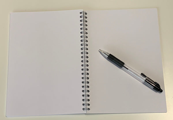 Floral Spiral notebook, Notes/Sketches/Journal, Student Notebook, Personalised Gift, Plain Notebook, Personalised gift, Flower Notebook, A5