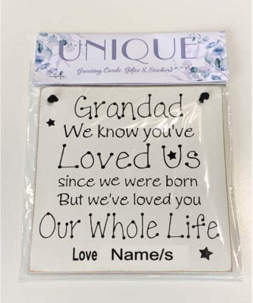 Grandad Gift, Grandad Birthday gift, Grandad Christmas Gift, Father's Day Gift for Grandad. Wall hanging. Wooden Sign, Home decor.
