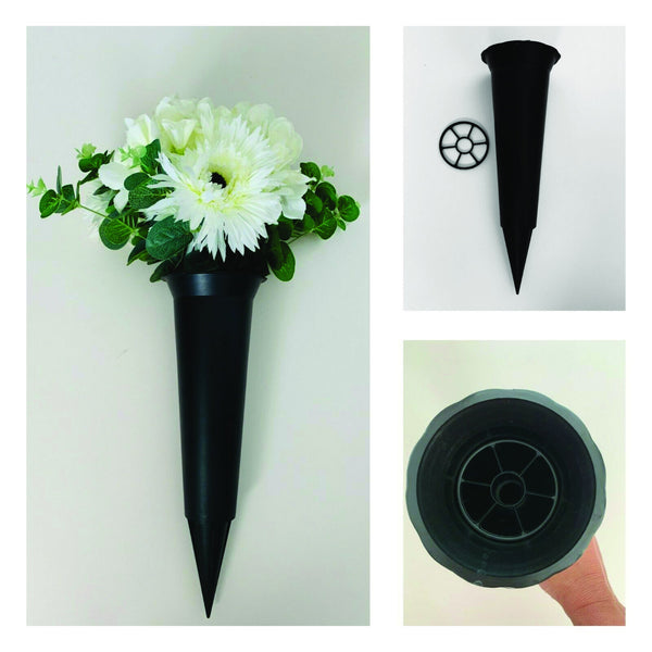 Grave Marker, Grave Decoration, Memorial Vase, Flower Pot | Remembrance Vase | Grave Vase Spike | Grave Flower Holder | Grave Ornaments.