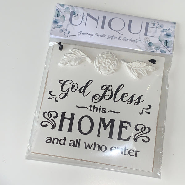 God Bless this home and all who enter, Home Decoration, Wall Hangings, Wooden Sign, Handmade Wooden Sign, Entrance hall Sign, Novelty Sign