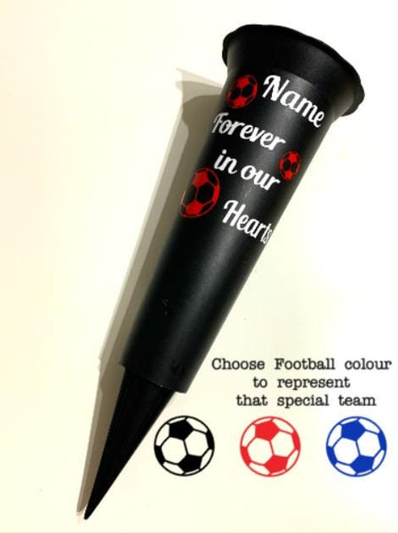 Football Grave Vase | Memorial Vase | Grave Vase/Flower Pot | Remembrance Vase | Loved Ones | Remembrance Decor | Flower Holder.