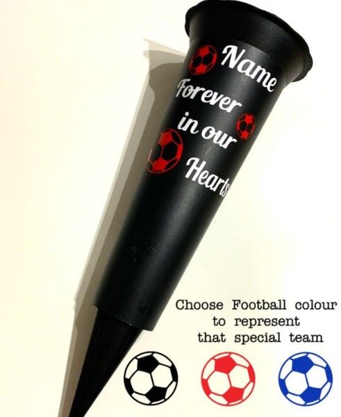 Football Grave Vase | Memorial Vase | Grave Vase/Flower Pot | Remembrance Vase | Loved Ones | Remembrance Decor | Flower Holder.