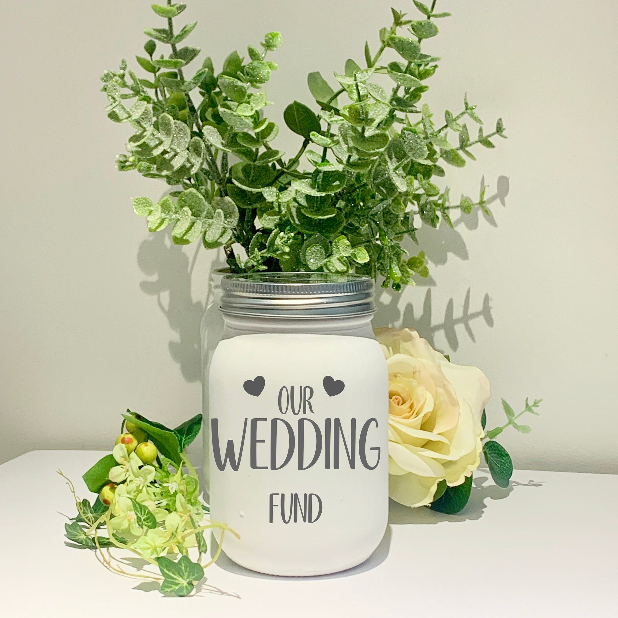 Wedding Fund, Wedding Savings Jar, Savings Jar, Money Jar, Wedding, Glass Savings Jar, Penny - Pounds Savings Jar, Future Mr & Mrs Savings