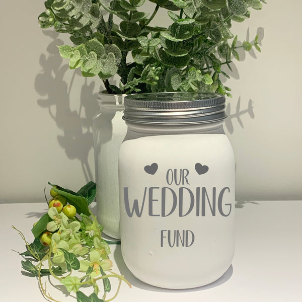 Wedding Fund, Wedding Savings Jar, Savings Jar, Money Jar, Wedding, Glass Savings Jar, Penny - Pounds Savings Jar, Future Mr & Mrs Savings