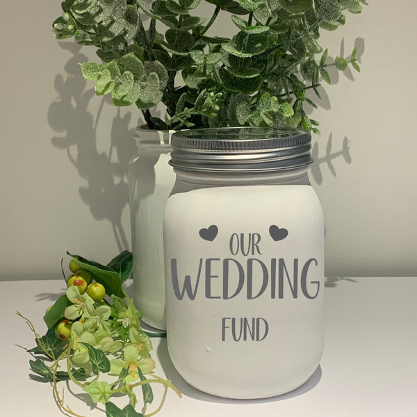 Wedding Fund, Wedding Savings Jar, Savings Jar, Money Jar, Wedding, Glass Savings Jar, Penny - Pounds Savings Jar, Future Mr & Mrs Savings
