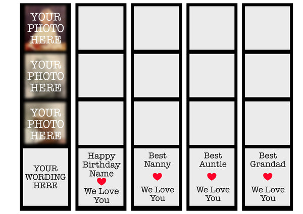 Fridge Magnet, Birthday Gift, Personalised Gift, Family Photo Magnets, Magnetic Photo Booth Strip Gift, Handmade Gifts, Photo Magnets.
