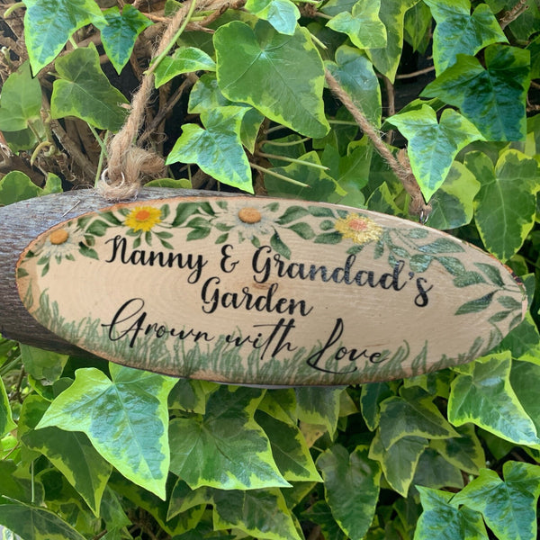 Nanny’s Garden Plaque, Grandad’s Garden Plaque, Nanny and Grandad’s Garden Sign, Garden Sign, Nanny Gift, Grandad Gift, Nanny Grandad Gift