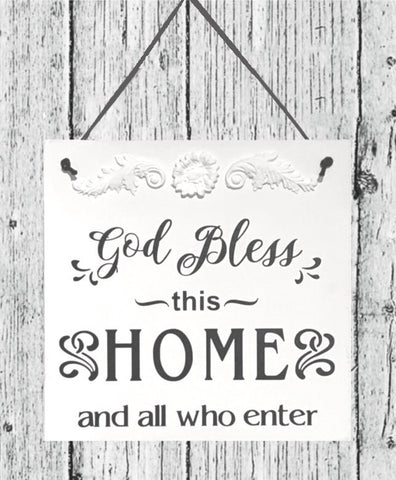 God Bless this home and all who enter, Home Decoration, Wall Hangings, Wooden Sign, Handmade Wooden Sign, Entrance hall Sign, Novelty Sign