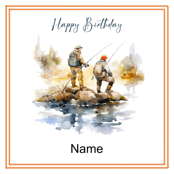Fishing Card, Birthday Card, Happy Birthday Card, Fishing inspired Birthday Card, Card for Him, Uncle Card, Dad Card, Brother Card, Nephew.