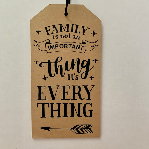 Family is not a thing, it’s everything, Family sign, Wall hanging, Home Decoration Wood Sign, New Home Gift, Wall Art. Family is everything.