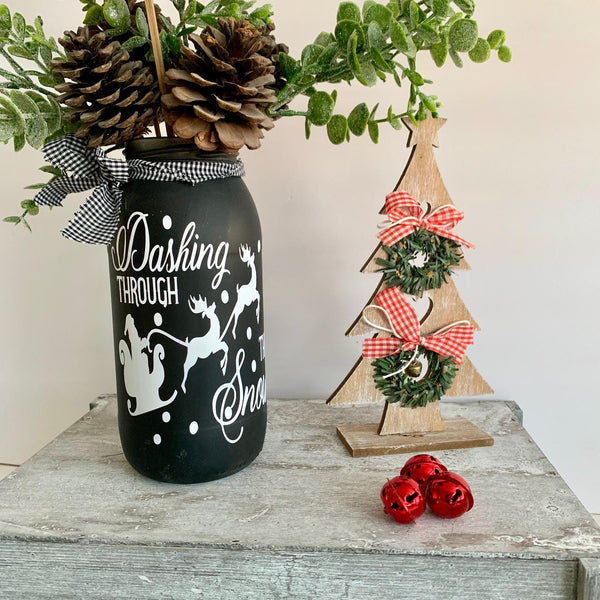 Christmas Stickers, Dashing through the snow, Vinyl Sticker, Sticker only, Decal only, Make your own Christmas Decoration, Sweet Jar.