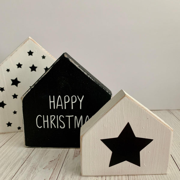 Christmas Wooden Signs, Christmas Decor, Christmas Signs, Wooden Blocks, Christmas Ornaments, Home Decor, Christmas houses. Happy Christmas.