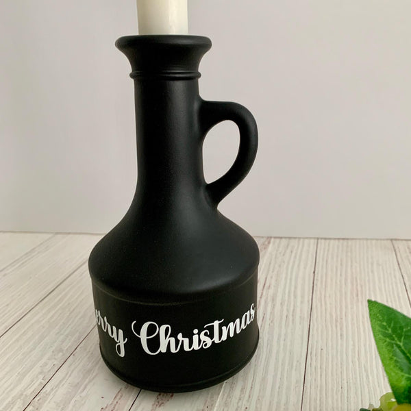 Christmas Decoration For Home, Candle Holder, Merry Christmas, Black Candle holder for Christmas, Table Decor, Christmas Decoration.