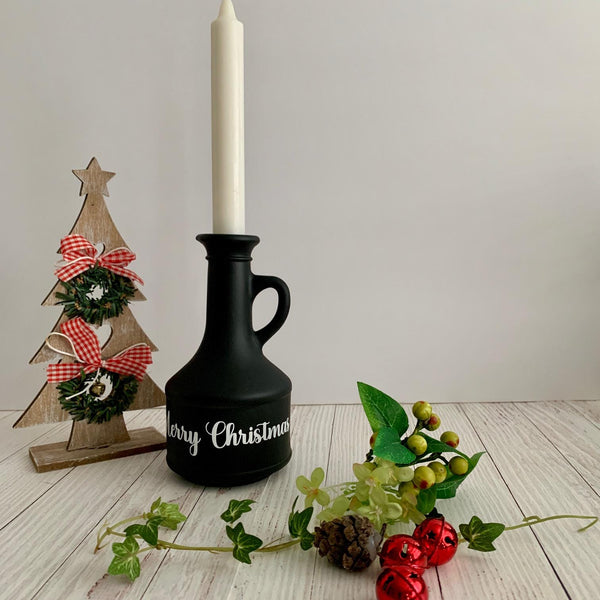 Christmas Decoration For Home, Candle Holder, Merry Christmas, Black Candle holder for Christmas, Table Decor, Christmas Decoration.
