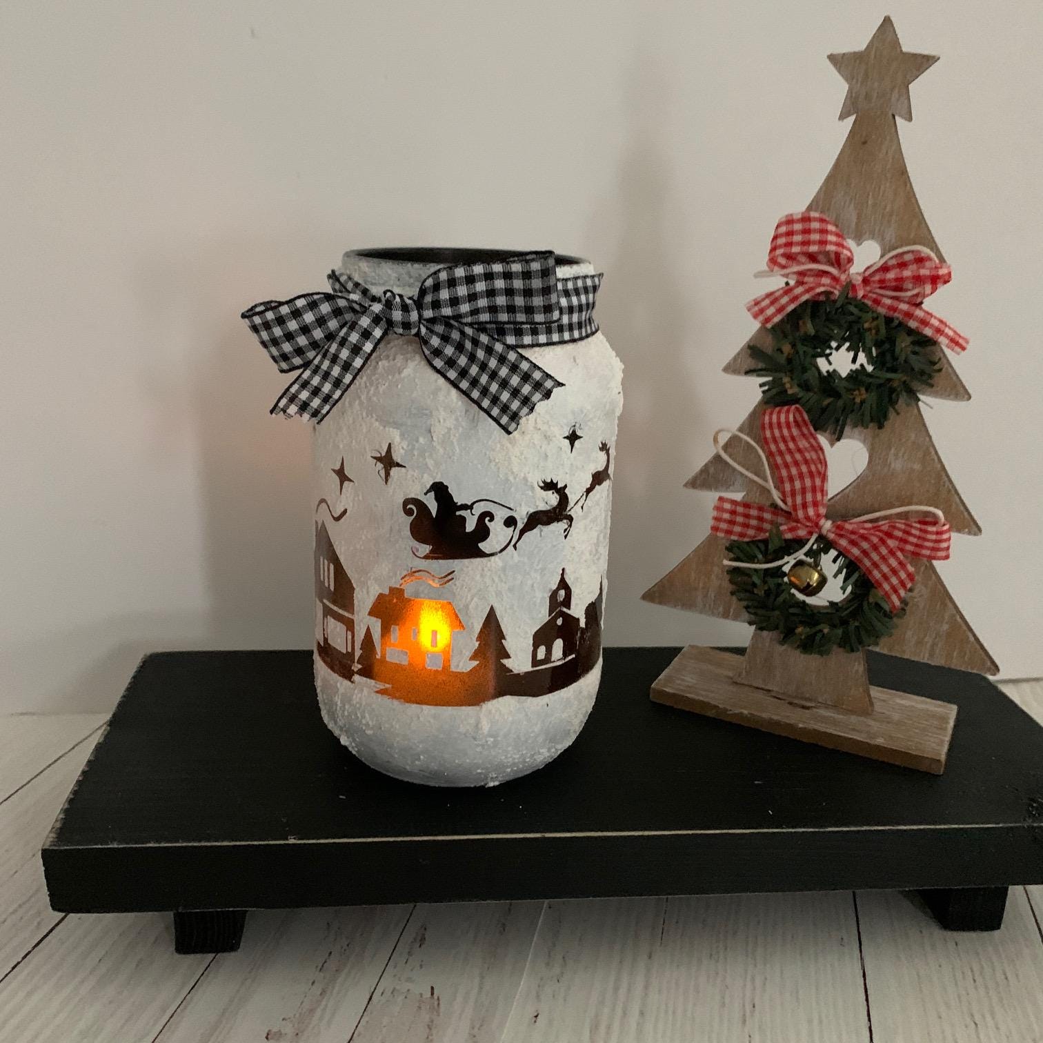 Christmas Stickers, Dashing through the snow, Vinyl Sticker, Sticker only, Decal only, Make your own Christmas Decoration, Candle Jar