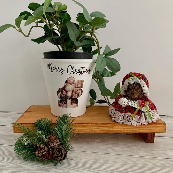 Christmas Pot, Christmas Vase, Flower Vase, Santa Claus, Christmas Decor, Merry Christmas gift, Home Decor, Traditional Christmas Decor