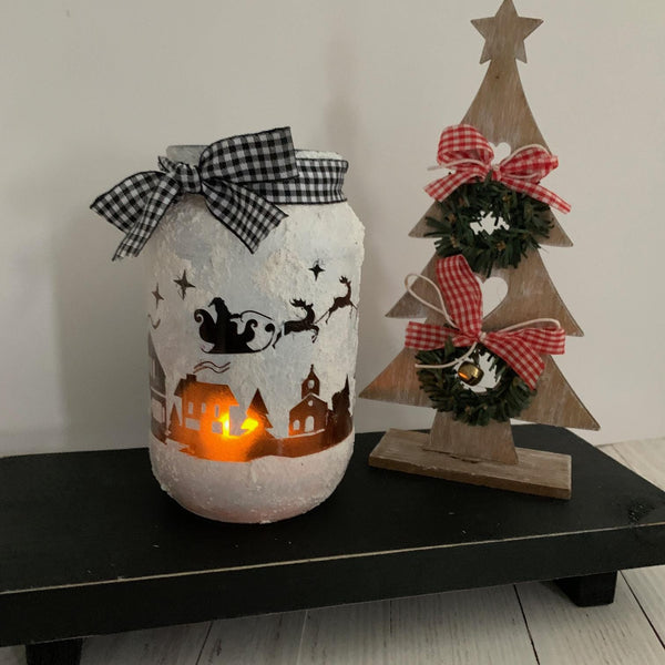 Christmas Stickers, Dashing through the snow, Vinyl Sticker, Sticker only, Decal only, Make your own Christmas Decoration, Candle Jar