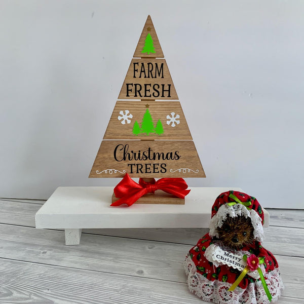 Christmas Tree, Farm Fresh Tree Sign, Holiday Decor, Christmas Tree Sign, Farmhouse Christmas Wood Stand, Winter Holiday Decor. Christmas