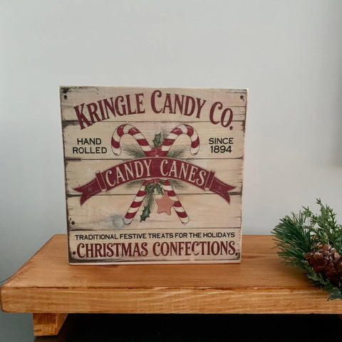 Candy canes Christmas Sign, Christmas tier tray, Candy cane kitchen decor, Hot chocolate station, Christmas Candy Sign, Home Decor, Handmade