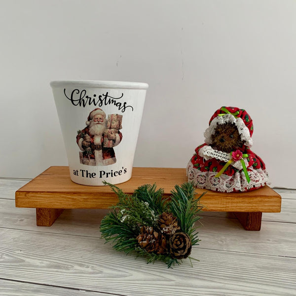 Christmas Pot, Christmas Vase, Flower Vase, Santa Claus, Christmas Decor, Merry Christmas gift, Home Decor, Traditional Christmas Decor