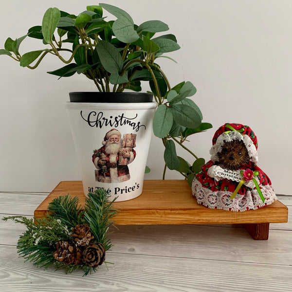 Christmas Pot, Christmas Vase, Flower Vase, Santa Claus, Christmas Decor, Merry Christmas gift, Home Decor, Traditional Christmas Decor