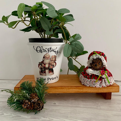 Christmas Pot, Christmas Vase, Flower Vase, Santa Claus, Christmas Decor, Merry Christmas gift, Home Decor, Traditional Christmas Decor