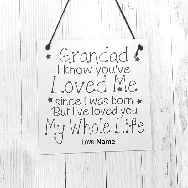 Grandad Gift, Grandad Birthday gift, Grandad Christmas Gift, Father's Day Gift for Grandad. Wall hanging. Wooden Sign, Home decor.