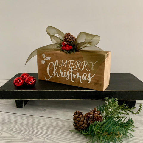 Christmas sign. Merry Christmas Shelf Sitter, Rustic Wooden Christmas Decoration, Christmas Sign, Freestanding. Christmas Gift, Wooden Sign