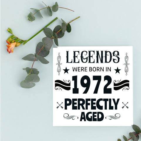 Birthday Card, Personalised Age Birthday Card, Legends were born in YEAR of your choice. Male/Female Card, Greeting Card, Handmade Cards.