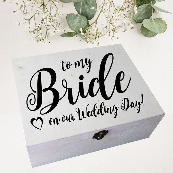 Wedding Gift Box, Bride & Groom Gift Box, Wooden Box or your Bride/Groom 25cm x 20cm